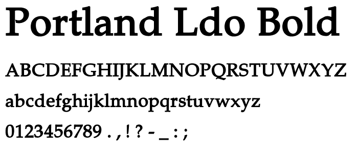 Portland LDO Bold font